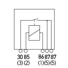 Normally Open Relay - Dual Output Diagram